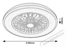 RÁBALUX Dalfon2 71331 ventilátorral Háztartás / Otthon / Kültér - Ventilátor / Légkondicionáló - Fali / mennyezeti ventilátor - 512223