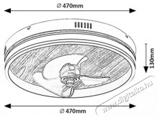 RÁBALUX 71016 Faustine Háztartás / Otthon / Kültér - Ventilátor / Légkondicionáló - Fali / mennyezeti ventilátor - 512218