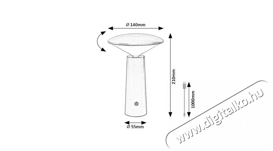 R&Aacute;BALUX 77147 POLPERRO K&Uuml;LT&Eacute;RI ASZTALI L&Aacute;MPA LED 3 W H&aacute;ztart&aacute;s / Otthon / K&uuml;lt&eacute;r - Vil&aacute;g&iacute;t&aacute;s / elektromoss&aacute;g - Kerti / k&uuml;lt&eacute;ri l&aacute;mpa - 517830