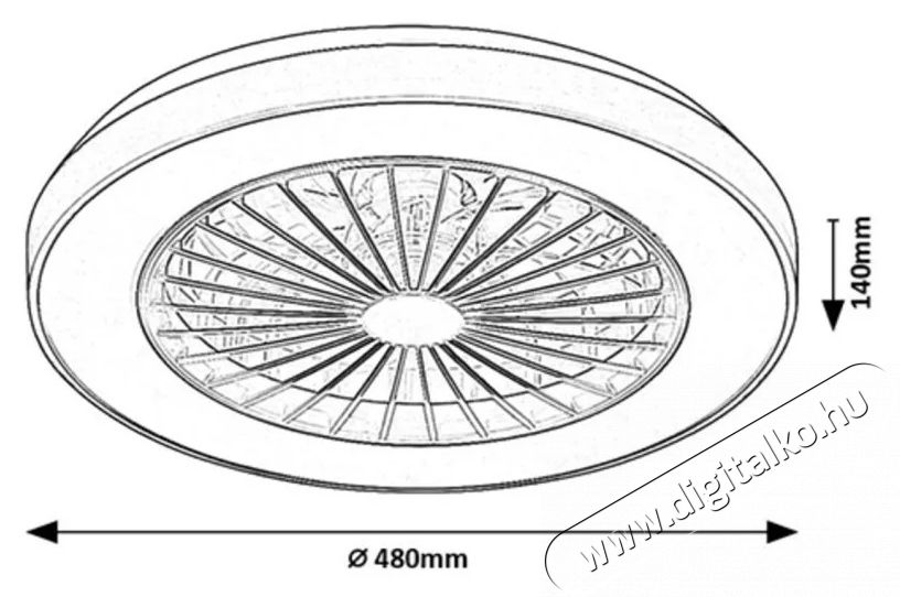 R&Aacute;BALUX Dalfon2 71336 ventil&aacute;torral H&aacute;ztart&aacute;s / Otthon / K&uuml;lt&eacute;r - Ventil&aacute;tor / L&eacute;gkondicion&aacute;l&oacute; - Fali / mennyezeti ventil&aacute;tor - 512222