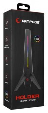 RAMPAGE 35673 RM-H20 USB HUB szürke RGB fejhallgató állvány Audio-Video / Hifi / Multimédia - Hangfal tartó / állvány - Hangsugárzó állvány - 507314