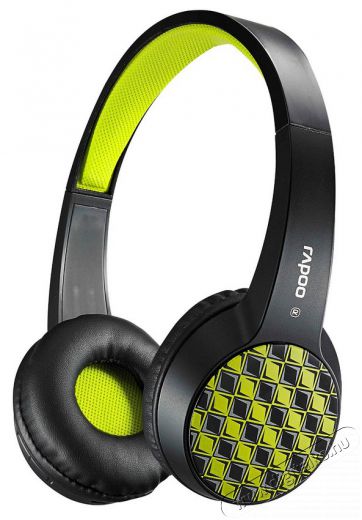 Rapoo S100 vezeték nélküli fejhallgató, fekete/zöld - 155495 Audio-Video / Hifi / Multimédia - Fül és Fejhallgatók - Fejhallgató mikrofonnal / headset - 289549