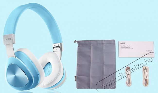 Rapoo S700 vezeték nélküli fejhallgató, kék - 156027 Audio-Video / Hifi / Multimédia - Fül és Fejhallgatók - Fejhallgató mikrofonnal / headset - 289540