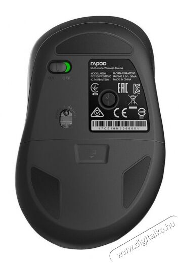 Rapoo M500 Bluetooth+WiFi vezeték nélküli egér - fekete (184535) Iroda és számítástechnika - Egér - Vezeték nélküli egér - 346217