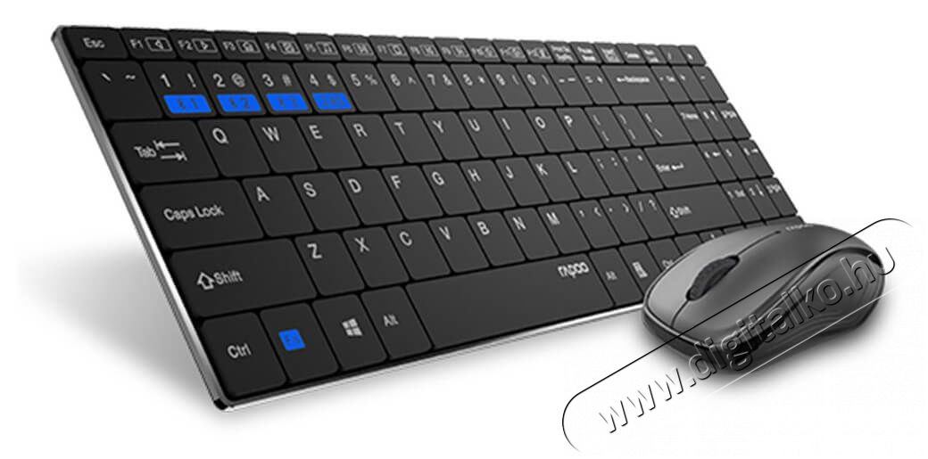 Rapoo M9060 BLUETOOTH (3.0+4.0) + 2,4GHZ VEZ.NÉLK. BILL. EGÉR SZETT Újdonságok - Új termékek - 346218