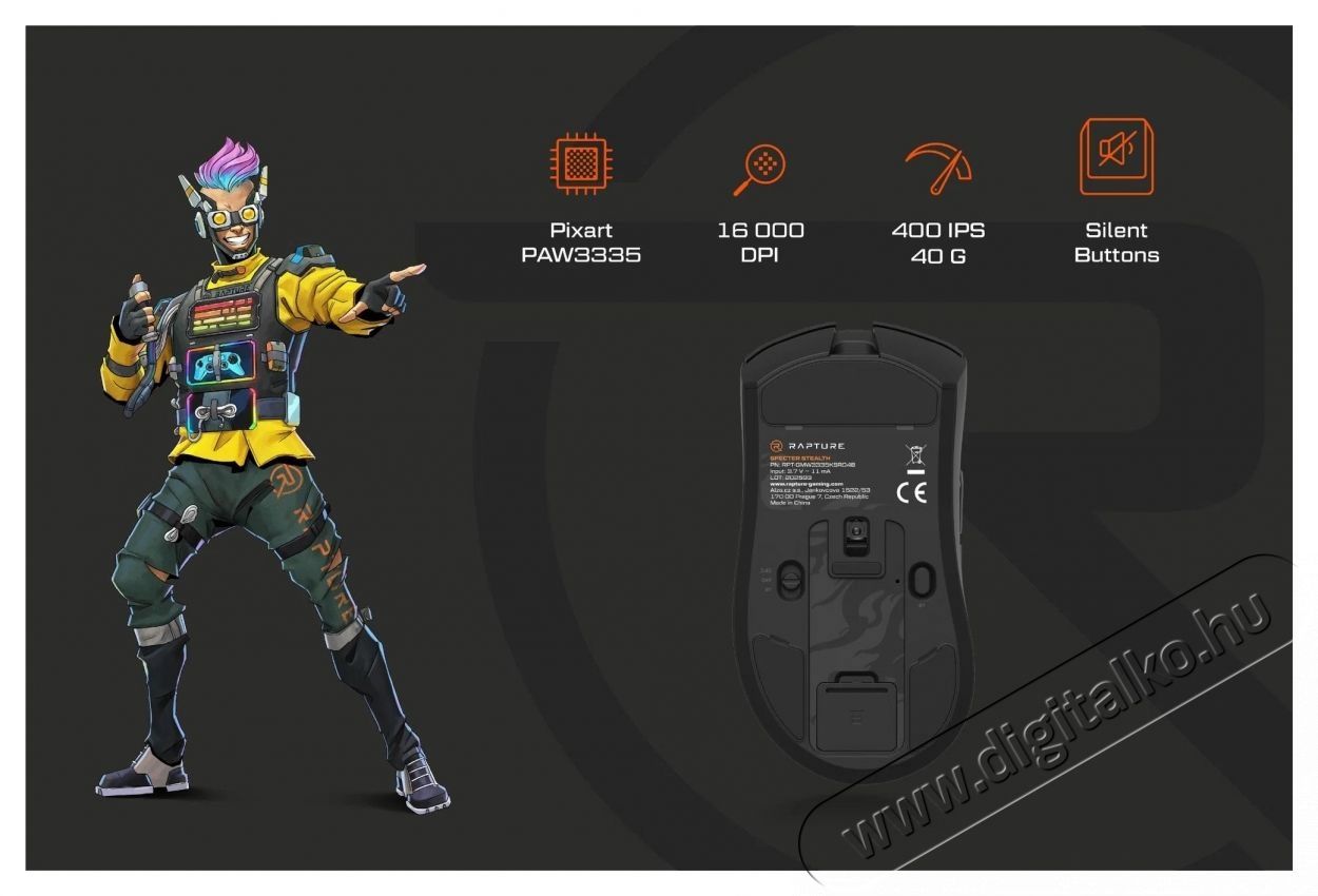 Rapture SPECTER STEALTH, fekete Iroda &eacute;s sz&aacute;m&iacute;t&aacute;stechnika - Eg&eacute;r - Vezet&eacute;k n&eacute;lk&uuml;li eg&eacute;r - 535632