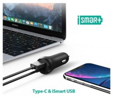 RAVPower RP-PC090 PD 18W 30W autós töltő - fekete Mobil / Kommunikáció / Smart - Mobiltelefon kiegészítő / tok - Hálózati-, autós töltő - 396668