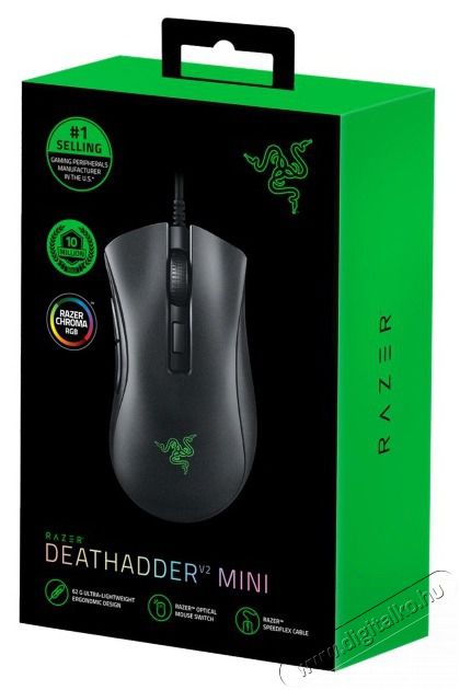 Razer Deathadder V2 Mini eg&eacute;r + Mouse Grip Tapes cs&uacute;sz&aacute;sg&aacute;tl&oacute; Iroda &eacute;s sz&aacute;m&iacute;t&aacute;stechnika - Eg&eacute;r - Vezet&eacute;kes eg&eacute;r - 400123