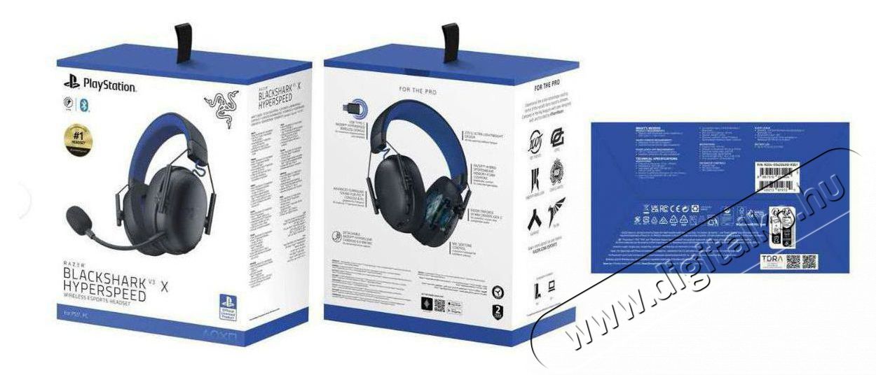 Razer BlackShark V3 X Hyperspeed for PlayStation - Black Audio-Video / Hifi / Multim&eacute;dia - F&uuml;l &eacute;s Fejhallgat&oacute;k - Fejhallgat&oacute; mikrofonnal / headset - 529923