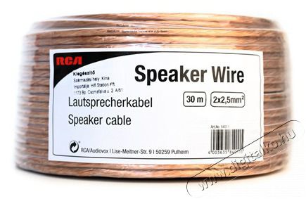 Rca 84011 HANGSZÓRÓKÁBEL 2X2.5MM 30M Fotó-Videó kiegészítők - Kábel - Audio-video kábel - 473489