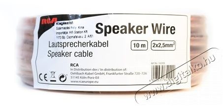 Rca 84009 hangszórókábel - 2x2.5mm 10 méter Audio-Video / Hifi / Multimédia - Hangfal - Hangfalszett - Kiegészítő - 366650