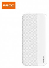RECCI RPB-P09W PD 20W TypeC 10.000mAh fehér powerbank Mobil / Kommunikáció / Smart - Powerbank / Külső akkumulátor és töltő - 462228