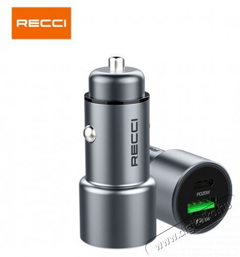 RECCI RCC-P01 42,5W Type C/Type A autós töltő Mobil / Kommunikáció / Smart - Mobiltelefon kiegészítő / tok - Hálózati-, autós töltő - 466817