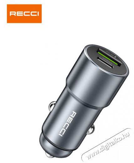 RECCI RCC-P01 42,5W Type C/Type A autós töltő Mobil / Kommunikáció / Smart - Mobiltelefon kiegészítő / tok - Hálózati-, autós töltő - 466817