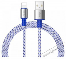 RECCI RTC-N33L 2m Lightning - USB textil borítású adat- és töltőkábel Fotó-Videó kiegészítők - Kábel - USB kábel - 463639