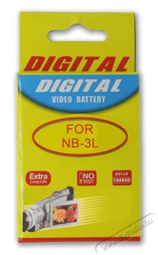 Regnas Canon NB-3L utángyártott akkumulátor (800 mAh) Akkuk és töltők - Li-ion akkumulátor és töltő (utángyártott) - Akku - 276775
