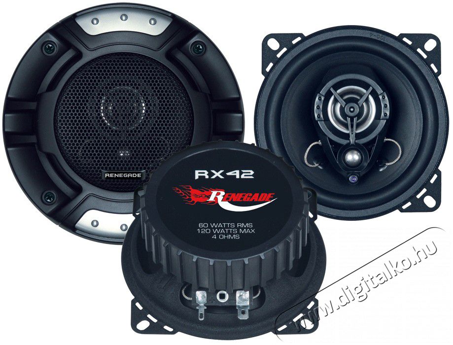 Renegade RX-42 2 utas koax autó hangszóró 10cm Autóhifi / Autó felszerelés - Autó hangsugárzó - Hangszóró - 322972