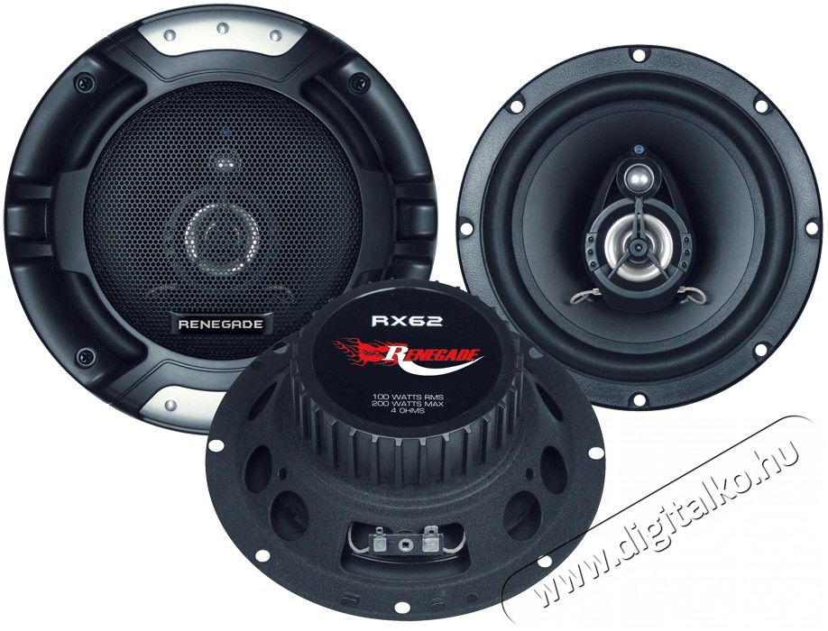 Renegade RX-62, 2 utas 16,5 cm-es koax hangszóró Autóhifi / Autó felszerelés - Autó hangsugárzó - Hangszóró - 322974