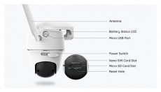 REOLINK GO PT Plus /4 MP/H265/105°/IR10m/4G/akkumulátoros IP PT dómkamera + napelemes töltő Háztartás / Otthon / Kültér - Biztonságtechnika - Biztonsági kamera - 416846