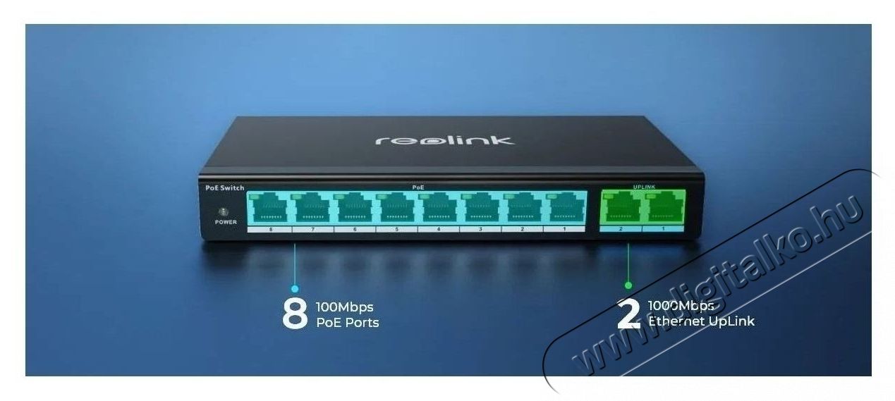 REOLINK RLA-PS1 PoE Switch Iroda &eacute;s sz&aacute;m&iacute;t&aacute;stechnika - H&aacute;l&oacute;zat - Switch - 532681
