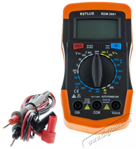 Retlux RDM 3001  Digit&aacute;lis multim&eacute;ter H&aacute;ztart&aacute;s / Otthon / K&uuml;lt&eacute;r - Szersz&aacute;m - M&eacute;rőműszer - 329135