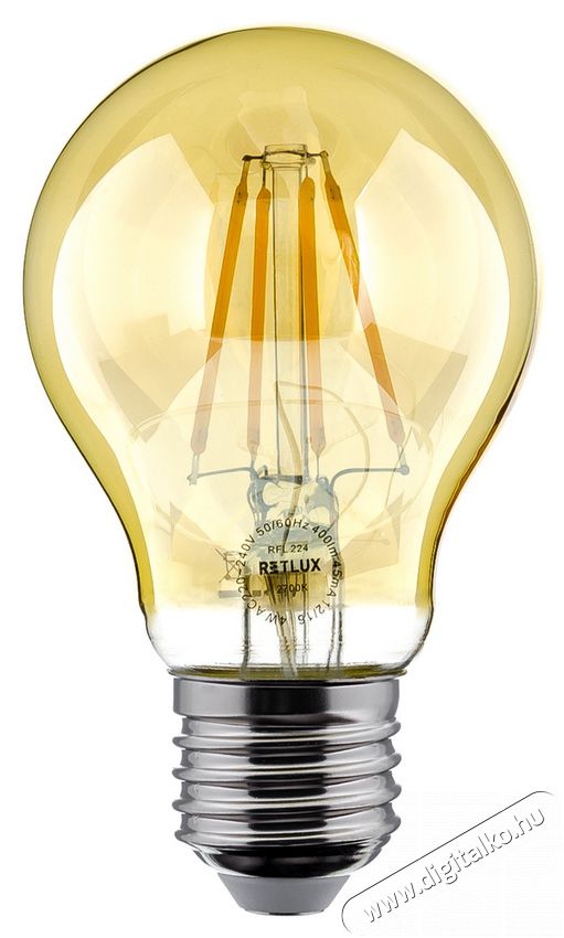 Retlux RFL 224 A60 E27 4W Filament Amb izzó Háztartás / Otthon / Kültér - Világítás / elektromosság - E27 foglalatú izzó - 322530