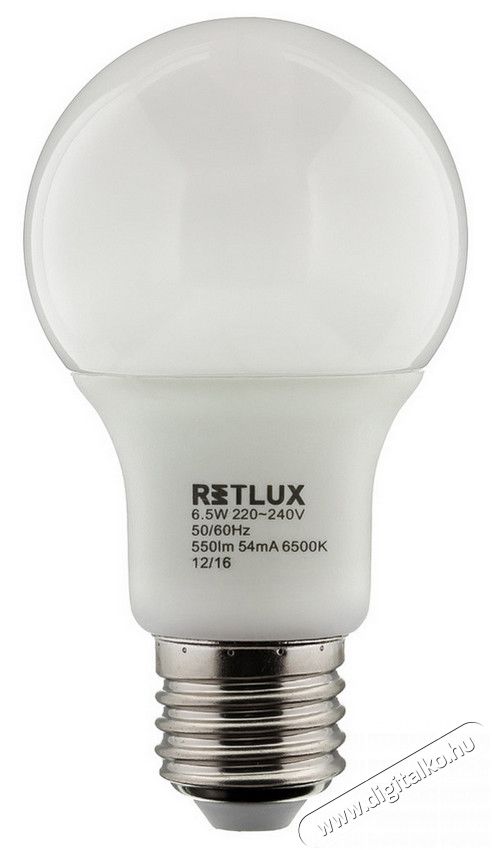 Retlux RLL 247 E27 6,5W 6500K izzó - nap fehér Háztartás / Otthon / Kültér - Világítás / elektromosság - E27 foglalatú izzó - 318316