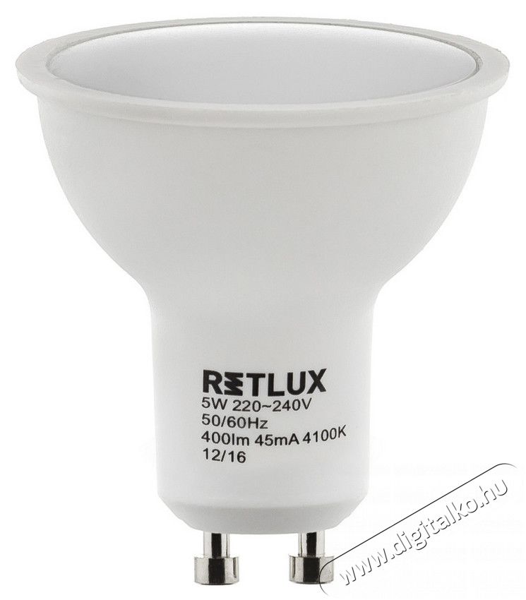 Retlux RLL 255 GU10 5W 4100K LED Spot izzó - hideg fehér Egyéb - Nem forgalmazzuk ! - 318324