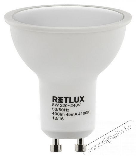Retlux RLL 255 GU10 5W 4100K LED Spot izzó - hideg fehér Egyéb - Nem forgalmazzuk ! - 318324