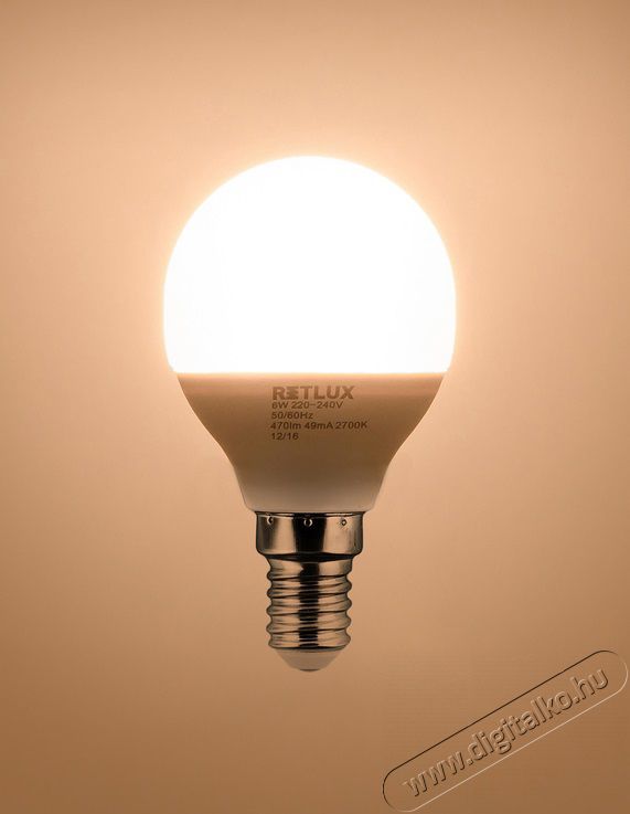 Retlux RLL 268 E14 6W 2700k gömb izzó - meleg fehér Egyéb - Nem forgalmazzuk ! - 318337
