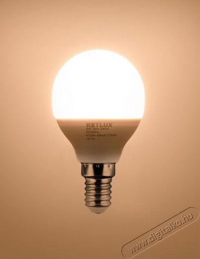 Retlux RLL 268 E14 6W 2700k gömb izzó - meleg fehér Egyéb - Nem forgalmazzuk ! - 318337
