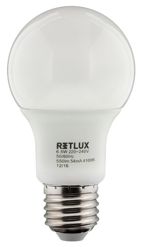 Retlux RLL 283 E27 6,5W 4100K LED izzó - hideg fehér Egyéb - Nem forgalmazzuk ! - 318317