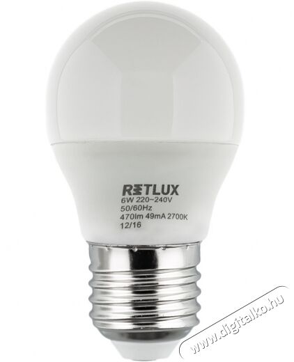 Retlux RLL 265 E27 6W 2700K gömb izzó - meleg fehér Egyéb - Nem forgalmazzuk ! - 318334