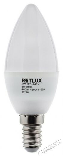 Retlux RLL 263 E14 5W 4100K gyertya izzó - hideg fehér Egyéb - Nem forgalmazzuk ! - 318315