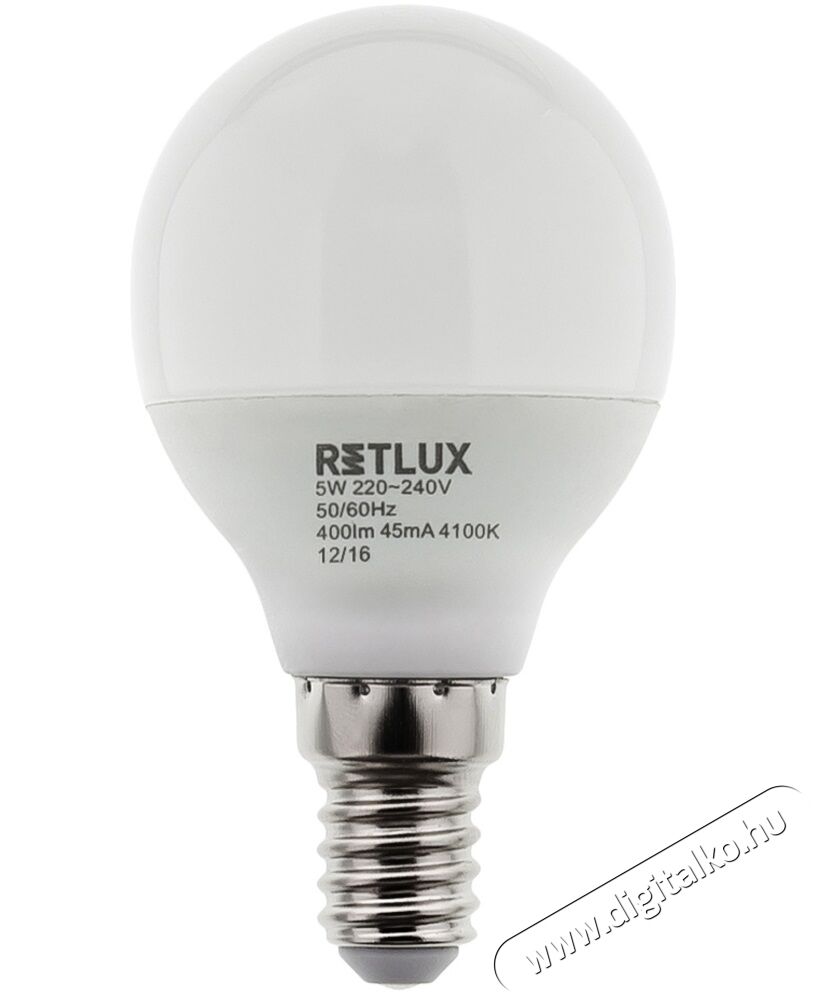 Retlux RLL 269 E14 6W 4100K gömb izzó - hideg fehér Egyéb - Nem forgalmazzuk ! - 318336