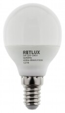 Retlux RLL 274 E14 5W 4100K gömb izzó - hideg fehér Egyéb - Nem forgalmazzuk ! - 318314