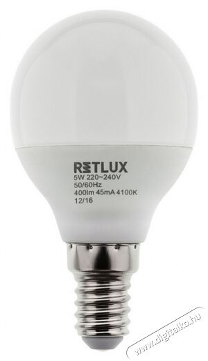 Retlux RLL 274 E14 5W 4100K gömb izzó - hideg fehér Egyéb - Nem forgalmazzuk ! - 318314