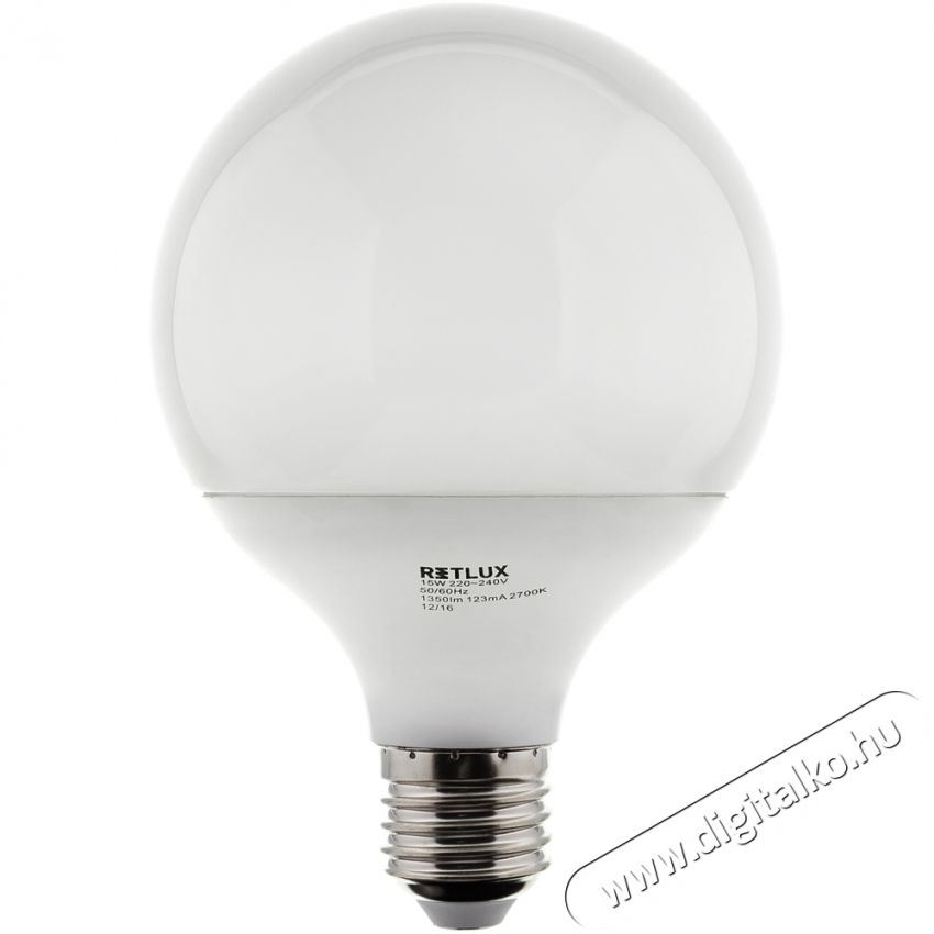 Retlux RLL 275 E27 15W 2700K gömb izzó - meleg fehér Egyéb - Nem forgalmazzuk ! - 318330