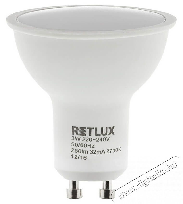 Retlux RLL 253 GU10 5W 2700K LED Spot izzó - meleg fehér Egyéb - Nem forgalmazzuk ! - 318325