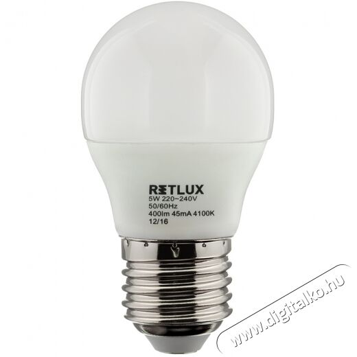 Retlux RLL 266 E27 6W 4100K gömb izzó - hideg fehér Egyéb - Nem forgalmazzuk ! - 318333