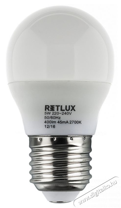 Retlux RLL 271 E27 5W 2700K gömb izzó - meleg fehér Egyéb - Nem forgalmazzuk ! - 318318