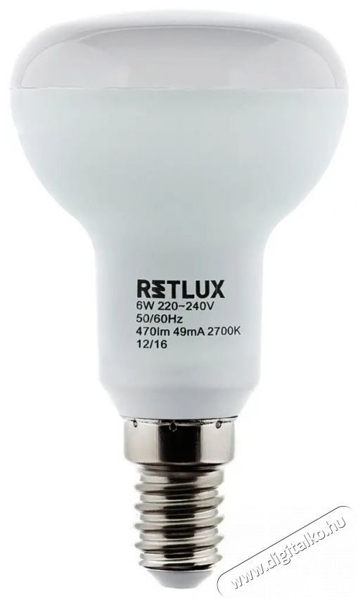 Retlux RLL 306 R50 E14 Spot 9W izzó Háztartás / Otthon / Kültér - Világítás / elektromosság - E14 foglalatú izzó - 376612