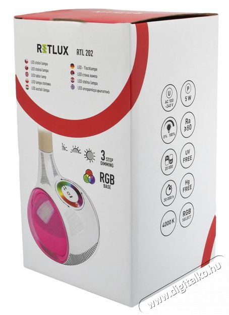 Retlux RTL 202 RGB LED asztali lámpa 5W Háztartás / Otthon / Kültér - Világítás / elektromosság - Asztali lámpa - 376635