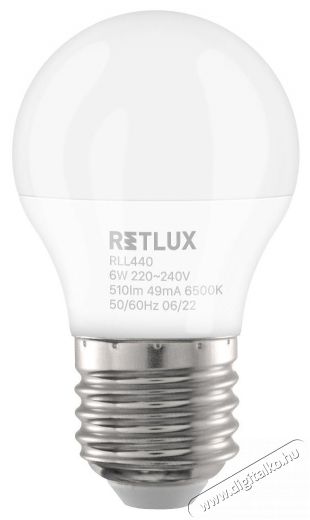 Retlux RLL 440 G45 E27 miniG 6W DL Háztartás / Otthon / Kültér - Világítás / elektromosság - E27 foglalatú izzó - 476493
