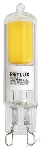 Retlux RLL 455 G9 COB 2,2W LED WW Háztartás / Otthon / Kültér - Világítás / elektromosság - G9 foglalatú izzó - 476503