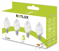 Retlux REL 35 LED C37 4x5W E14 WW izzó szett Háztartás / Otthon / Kültér - Világítás / elektromosság - E14 foglalatú izzó - 495192