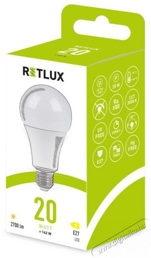Retlux RLL 662 A80 E27 izzó 20W WW D Háztartás / Otthon / Kültér - Világítás / elektromosság - E27 foglalatú izzó - 495640