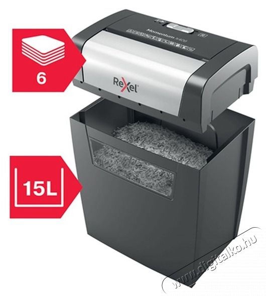 Rexel Momentum X406 iratmegsemmis&iacute;tő Iroda &eacute;s sz&aacute;m&iacute;t&aacute;stechnika - Iratmegsemmis&iacute;tő - 441816
