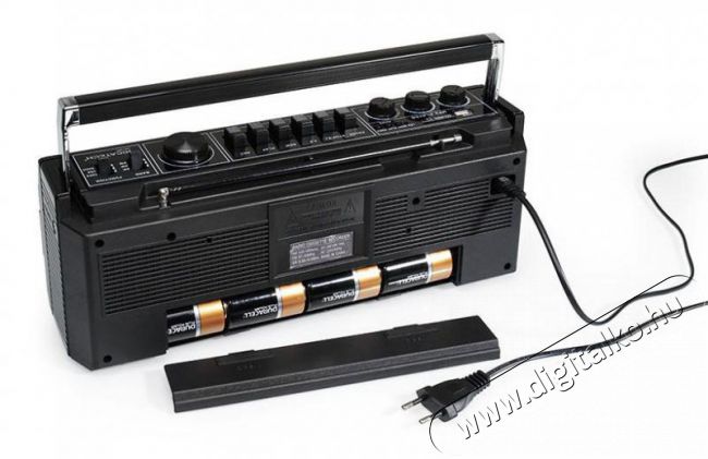 Ricatech PR1980 Ghetto Blaster hordozható magnós rádió USB/SD lejátszással Audio-Video / Hifi / Multimédia - CD / DVD / Blu-Ray / Multimédia készülék - Kazettás magnó - 303299