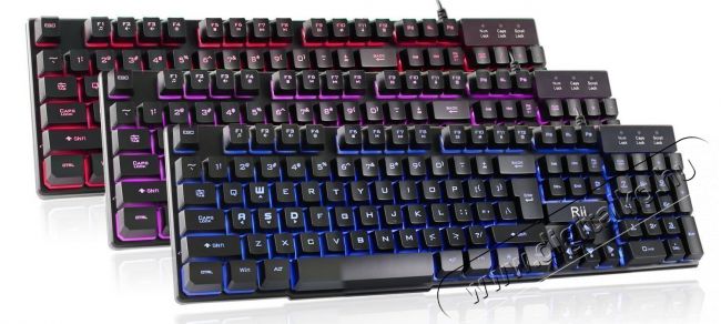 Rii RK100 Gamer billentyűzet Iroda és számítástechnika - Billentyűzet / billentyűzet szett - Vezetékes - 319067
